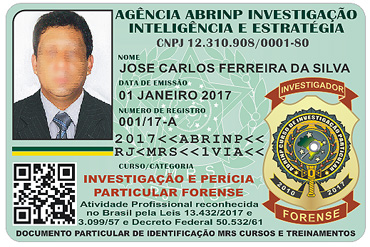 Credencial do Curso de Perito Forense