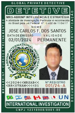 Carteira do Curso de Agente Internacional